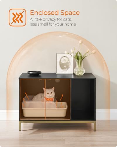 Feandrea Cat Litter Box Enclosure, - Image 3