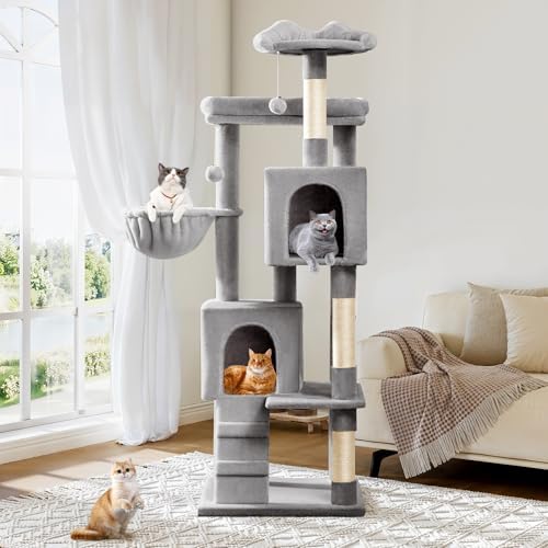 Allewie 64 Inches Multi-Level Cat Tree Tower - Image 2