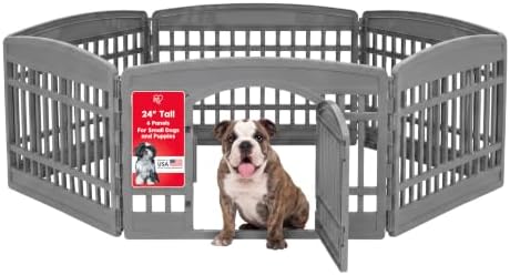 IRIS USA 24" Dog Playpen, 4-Panel by IRISUSA