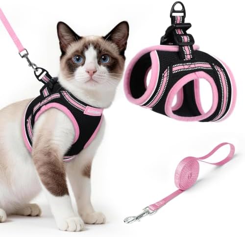 rabbitgoo Cat Harness and Leash Set, Step-in Soft Vest by rabbitgoo