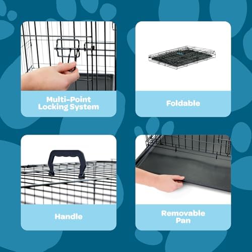 Carlson Pet Products Single Door Metal Dog Crate, Medium 30" Dog Crate - Image 3