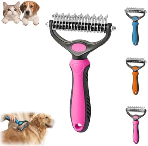 Pet Pro Grooming Tool, 2-in-1 Deshedding Dog Brush by uphrgmd