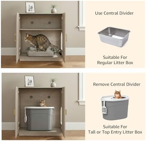 unipaws Tall Cat Litter Box Enclosure - Image 5