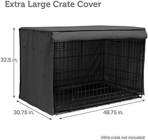 Friends Forever Metal Dog Crate Cover 48 inch- 48.75"L x 30.75"W x 32.5"H - Image 6