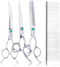 Dog Grooming Scissors Set 4 in 1 Professional Pet Shears Made Of Japanese by PetGroomingScissors