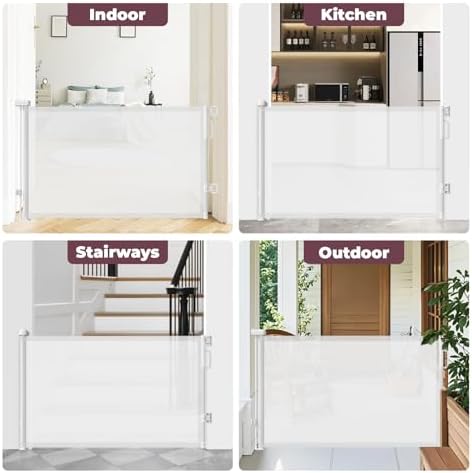 Retractable Baby Gate for Stairs & Doorways, Dog Gate Indoor Outdoor - Image 6