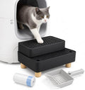Cat Litter Box Ramp, 2-Step Automatic Litter Box Step Stool，Black by Unknown