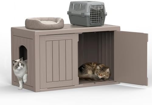 PatioZen Hidden Cat Litter Box, Cat Litter Box Enclosure Furniture by OutdoorLivingPerfected