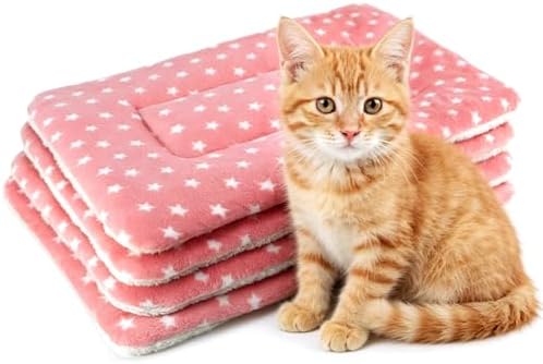 4 Pack Cat Bed Mat, Washable Sleeping Pad by HeNdShe