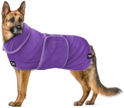 Tuff Pupper Fast Drying Dog Bath Robe | 800 GSM Plush Dog Towel by TuffPupper