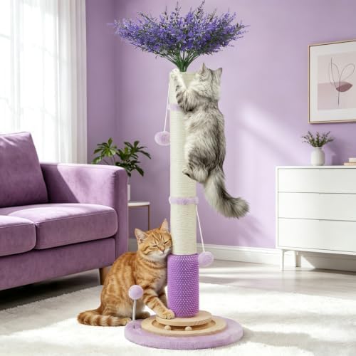 45" Tall Cat Scratching Post for Large, Heavy Duty Scratcher Tree - Image 6