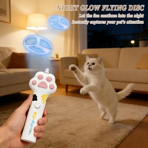 Cat Toy Disc, Interactive Cat Fetch Toy Flying Discs - Image 5