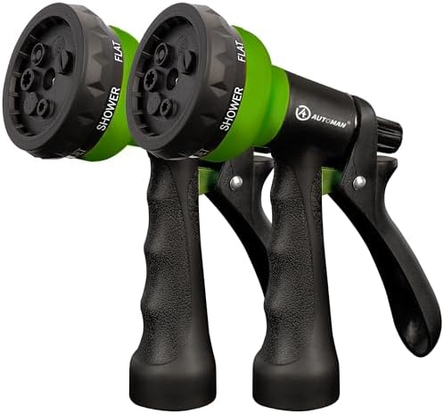 AUTOMAN-Garden-Hose-Nozzle, 2 Pack ABS Water Spray Nozzle by AUTOMAN