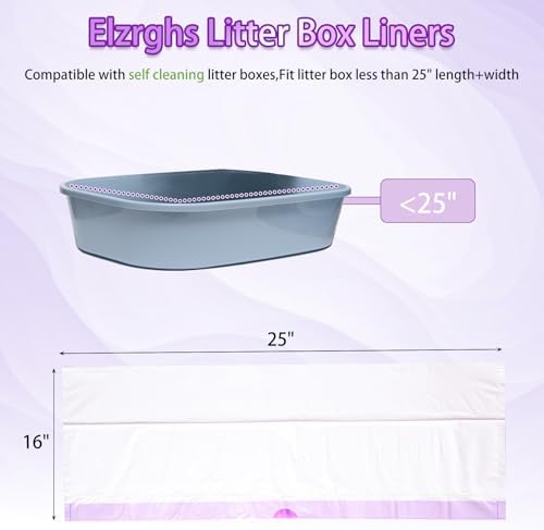 Elzrghs 100 Pack Drawstring Cat Litter Box Liners Compatible - Image 5