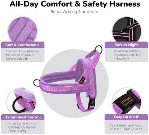 Didog No Pull Dog Harness for Large Dogs, Soft Flannel Padded - Image 5