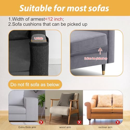 Cat Scratch Couch Protector, Cat Scratch Sofa Armrest Cover - Image 6