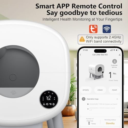 Cumrige Automatic Litter Box, Safety Sensor, App Control, 95L Large Capacity - Image 3