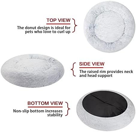 Bedfolks Calming Fluffy Donut Dog Bed - Image 4