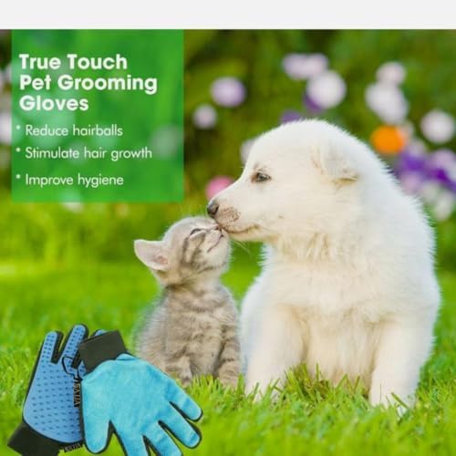 2-in-1 Pet Grooming Gloves 2-Pack – Double-Sided Deshedding & Pet Hair Remover - Image 6