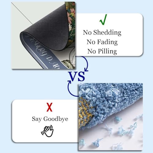 Pinks White Vibrant Floral Super Absorbent Quick-Drying Bathroom Mat Rug - Image 4