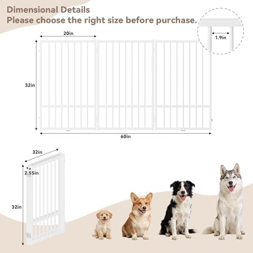 SNUOWU Full Metal Freestanding Dog Gate - Image 4