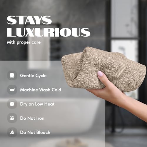 Wealuxe Taupe Hand Towels 16x27 Inch - Image 6