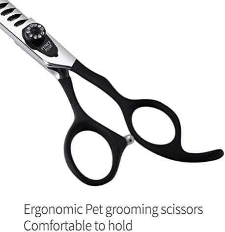 7.0'' Dog Chunker Scissors For Grooming 440C Stainless Steel Black Non-Slip - Image 5