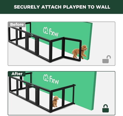FXW Fence-to-Wall Anchors for AuraSpace Acrylic Indoor Dog Playpen - Image 5