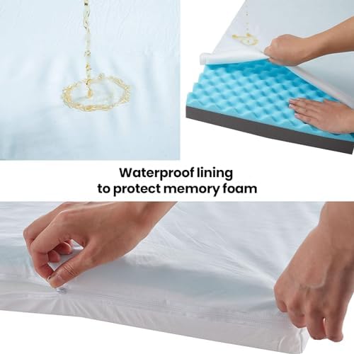 Orthopedic Memory Foam Dog Bed for Large Dogs, Cooling Gel Dog Crate Mat - Image 5