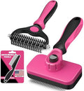 Professional 3PCS Self Cleaning Slicker Brush & Pet Grooming Rake & Flea Comb by Augwind