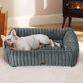 Bedsure ComfyFleece® Dog Bed Medium Large Size Dog Washable，30in Warm Grey by BEDSURE