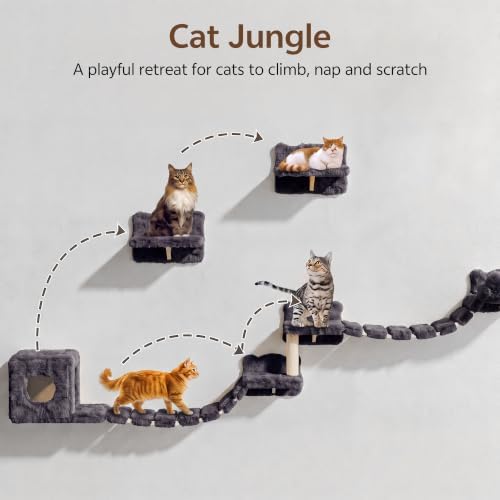 Cat Wall Furniture, 9 in 1 Cat Wall Shelves Set - Image 4