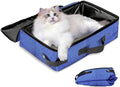 Foldable Cat Litter Box with Lid, Collapsible Travel Litter Box by JOLLJOLL