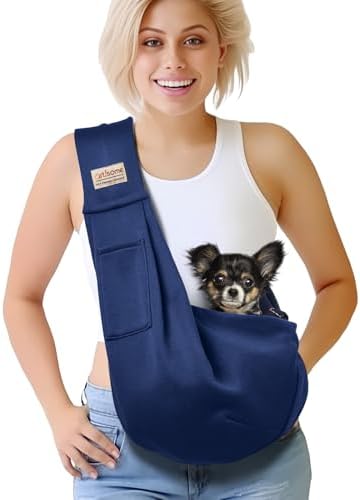 Pet Dog Sling Carrier for 3-10 lbs pet, Dog Purse Pouch, Dog Satchel, by ArtisomeOfficial