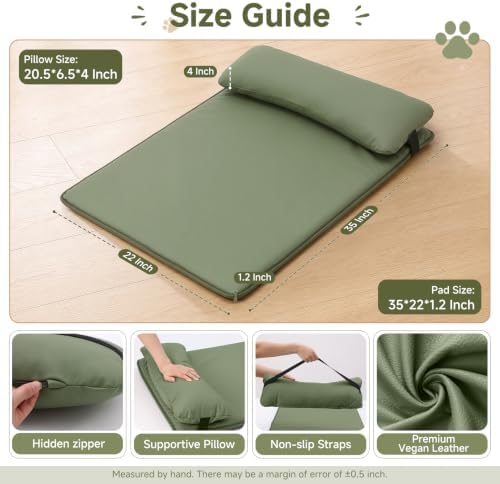 Waterproof Dog Crate Pad with Pillow, Large Dog Bed - Image 6