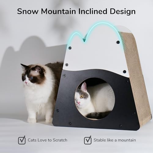 FUKUMARU Cardboard Cat Scratcher, 19.5 Inch Cat Scratching House Indoor - Image 3