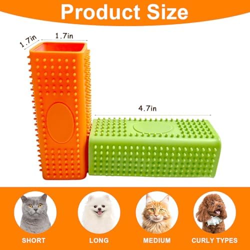 2pcs Pet Hair Remover, Dog Cat Block Roller Cleaner, Car Carpet Cleaner Brush - Image 2