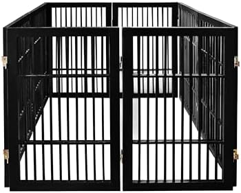 Urnporium Pet Dog Gate Freestanding, Strong Durable Folding Wooden Fence - Image 6