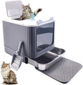 Stainless Steel Cat Litter Box Enclosed, Dual Entry, Pull-Out Tray by Unknown