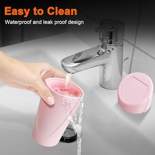 Car Trash Can, 2 Packs Mini Car Garbage Can Cup Holder - Image 5