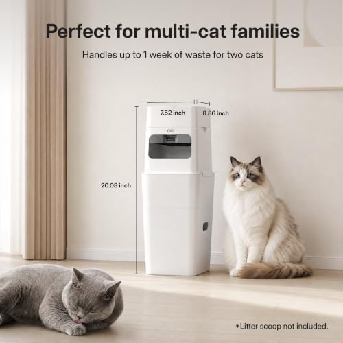 GKJ Plus Cat Litter Trash Can, 11.2L Odor Control Waste Bin - Image 3