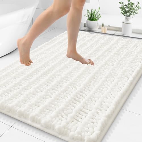 Smiry Bathroom Rugs 48X32, Extra Soft Rubber Backing Chenille Bath Mats by Smiry