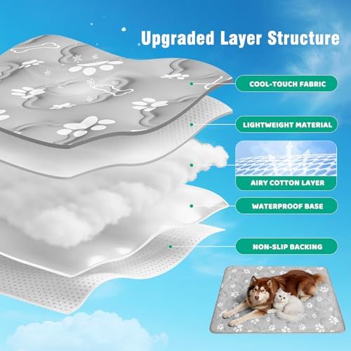 Dog Cooling Mat, Large Cooling Dog Bed Mat - Image 3