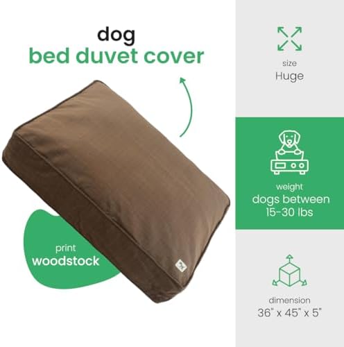 Molly Mutt Woodstock Dog Bed Duvet Cover, GOTS-Certified 100% Organic Cotton - Image 2
