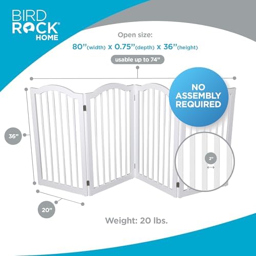 INTERNET'S BEST Arched Top Dog Gate | 4 Panel, and Porch | Portable, Extra Wide - Image 2