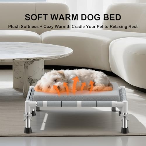 Elevated Dogs Bed with Cushion, Raised Cooling Lifted Outdoor Dog Mat Beds - Image 2