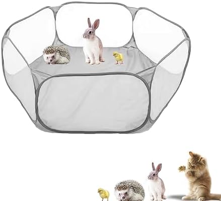 Small Animals Playpen, Portable Pop-up Open Interactive Pet Tent, Indoor by Sheldamy