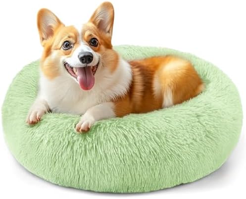 28in Large Dog Bed, Calming Donut Bed by Hoewina