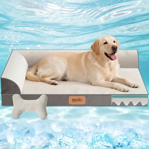 Large Dog Bed with Cooling Gel Memory Foam, Orthopedic Waterproof Pet Bed with by Unknown