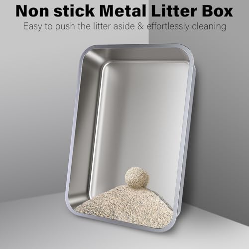 Stainless Steel Litter Box for Kitten, Metal Litter Box - Image 6